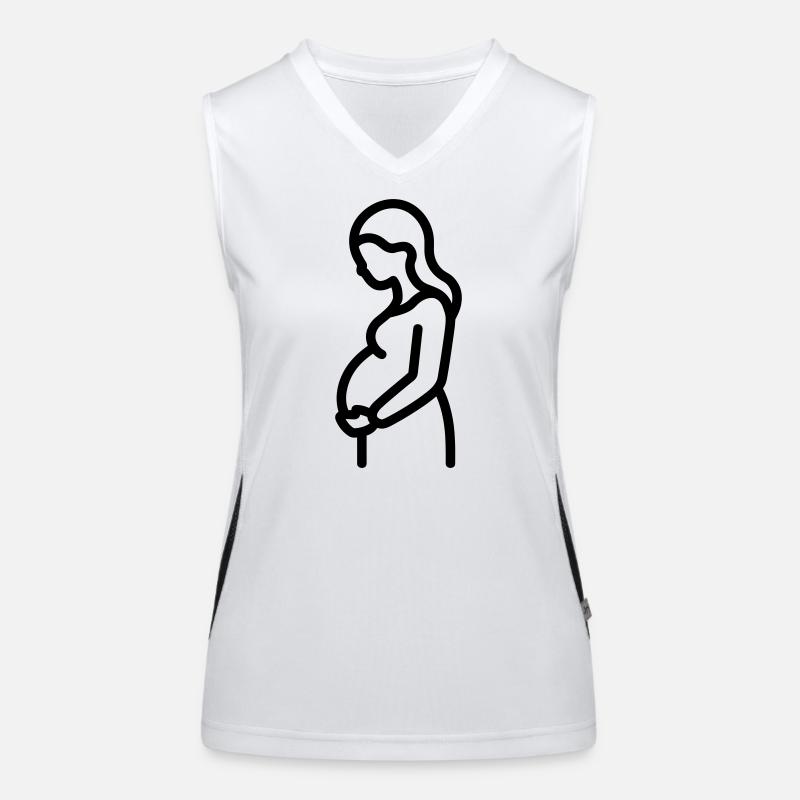 Schwangerschaft Funktionelles Kontrast-Tank Top für Frauen