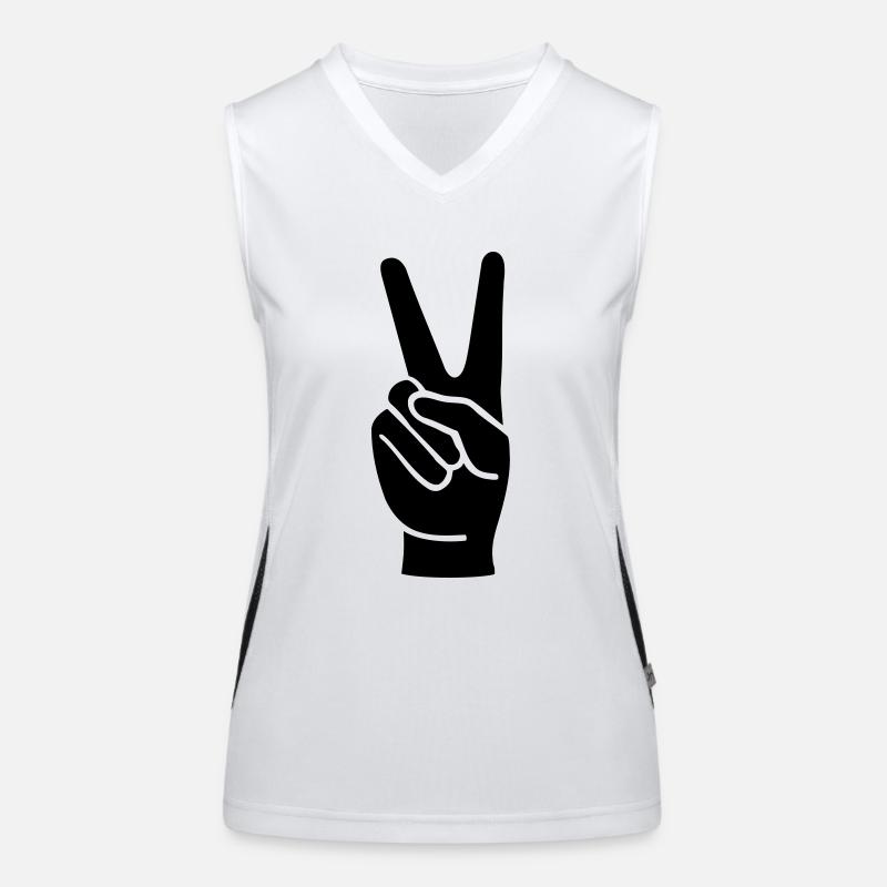 Peace Funkcjonalna damska koszulka bez rękawów z kontrastowymi wstawkami