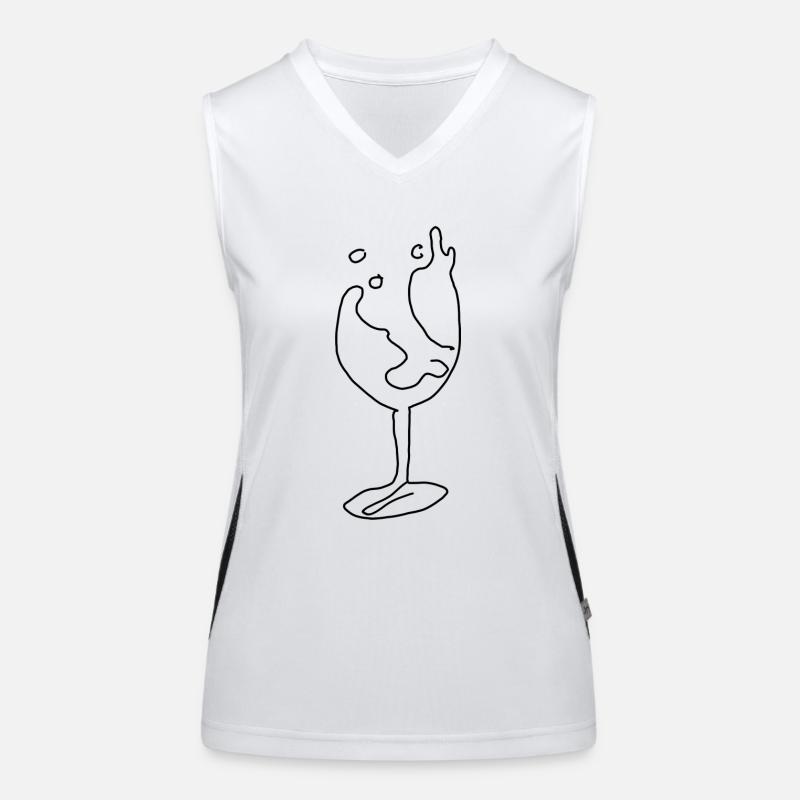 Weinglas Funktionelles Kontrast-Tank Top für Frauen