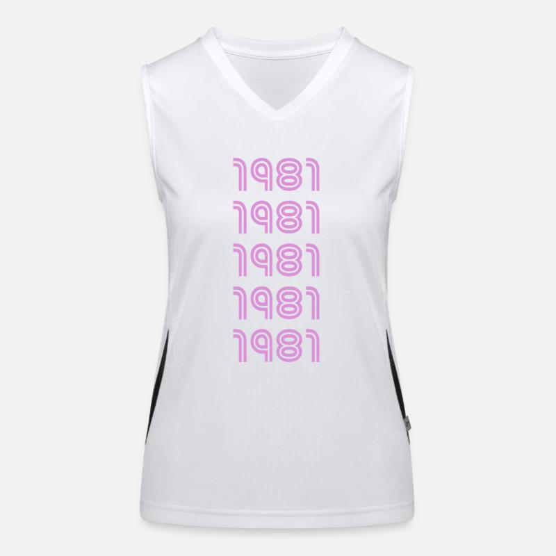 Pink 1981 Funktionelles Kontrast-Tank Top für Frauen