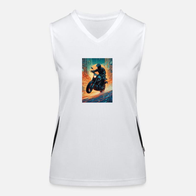 Motorrad 1 Funktionelles Kontrast-Tank Top für Frauen