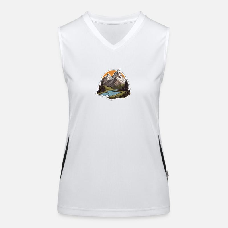 Schweizer Berge Funktionelles Kontrast-Tank Top für Frauen