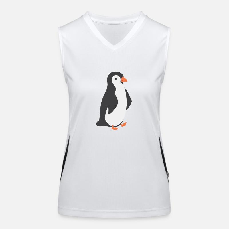 Pinguin Funktionelles Kontrast-Tank Top für Frauen