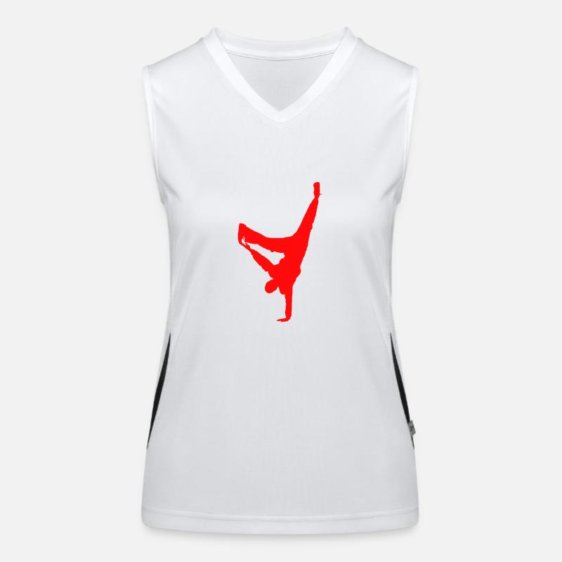 break dancing Women's Functional Contrast Tank Top