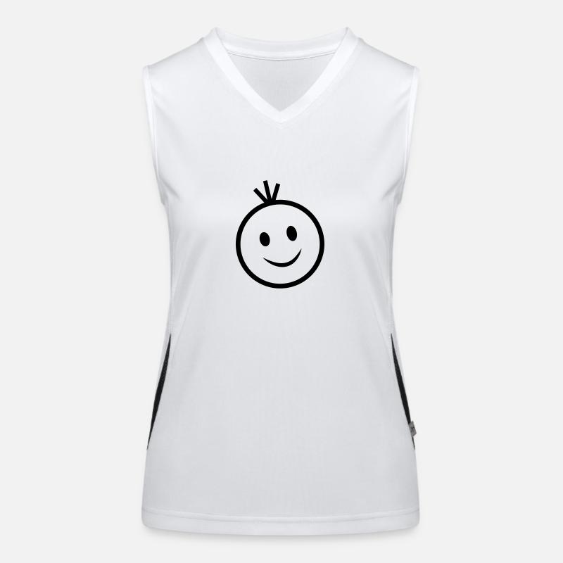 visage heureux Débardeur respirant contrasté Femme