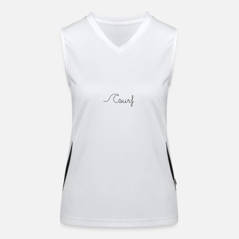 Surf in Einfachheit Funktionelles Kontrast-Tank Top für Frauen