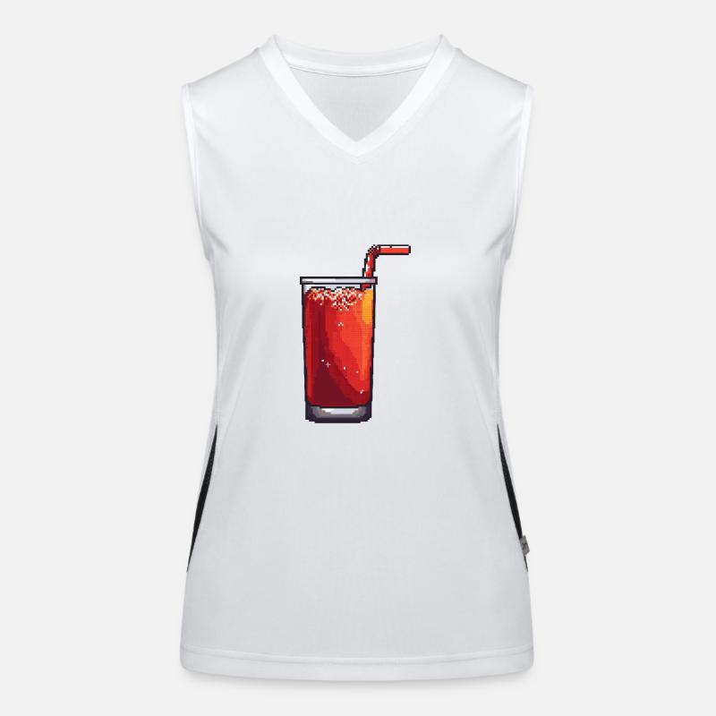 Boisson gazeuse Pixel Gamer Débardeur respirant contrasté Femme
