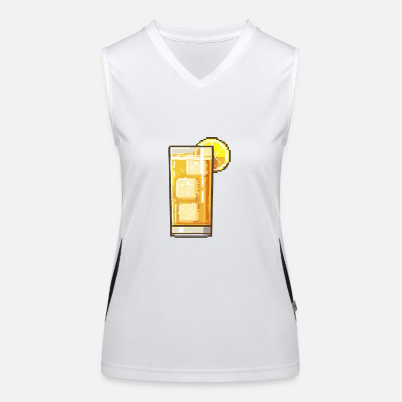 Lemonade Pixel Gamer Women's Functional Contrast Tank Top