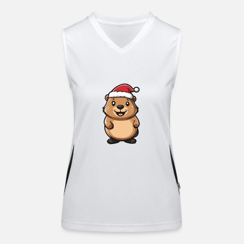 Biber Weihnachten Christmas Funktionelles Kontrast-Tank Top für Frauen