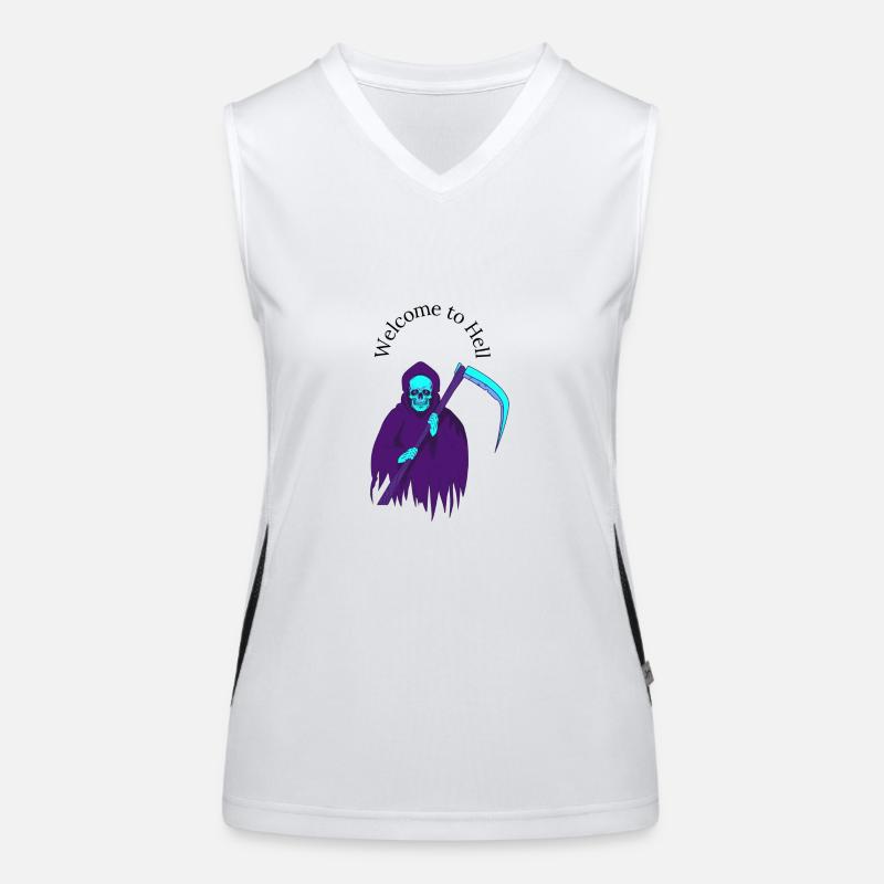 Welcome to Hell Funktionelles Kontrast-Tank Top für Frauen