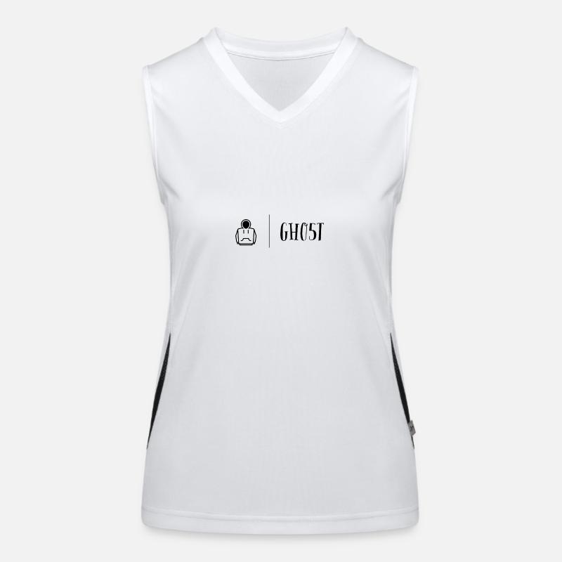 GHO5T black Women's Functional Contrast Tank Top