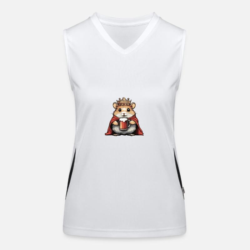 Hamster Bier Lustig Funktionelles Kontrast-Tank Top für Frauen