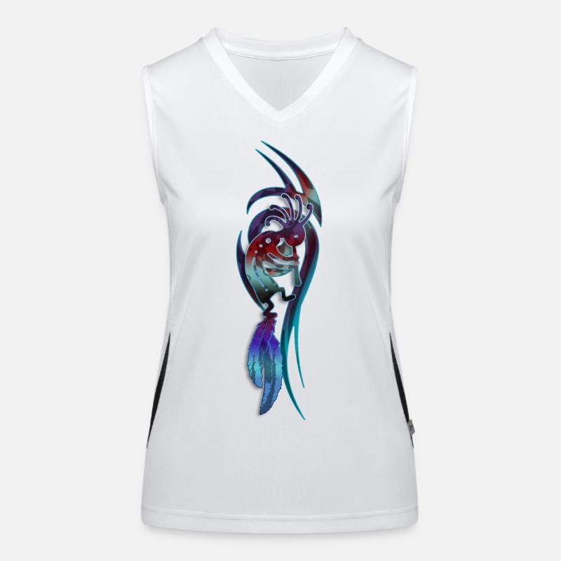 Fruchtbarkeitstanz Kokopelli Funktionelles Kontrast-Tank Top für Frauen