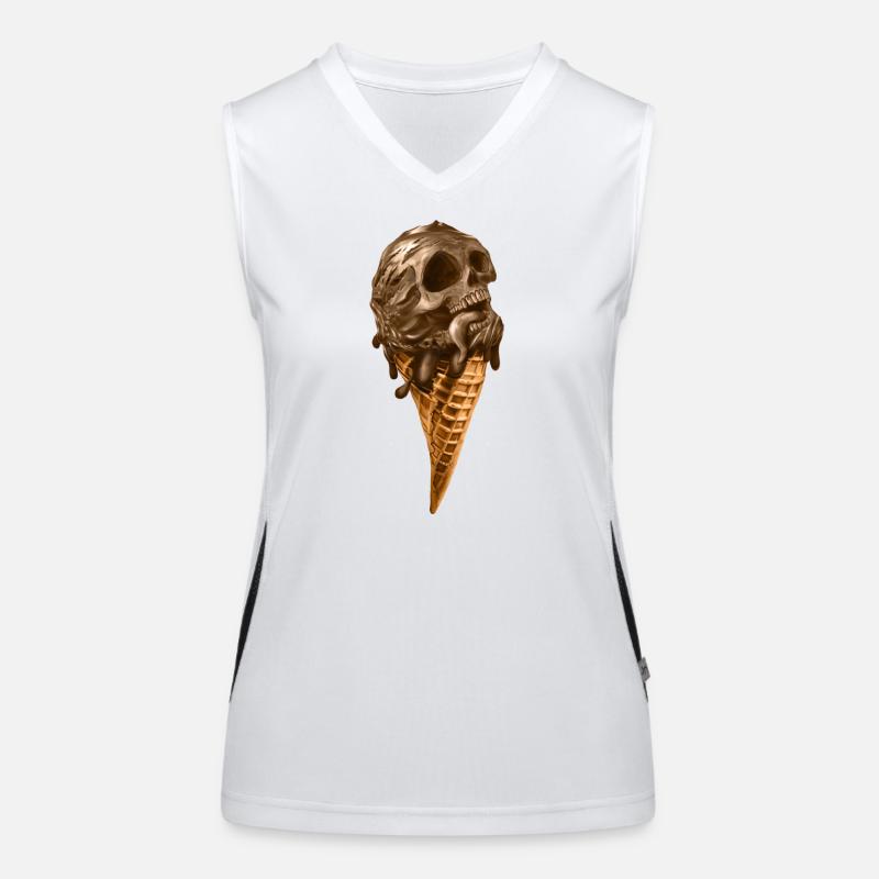 Glace molle avec crâne éthéré Débardeur respirant contrasté Femme