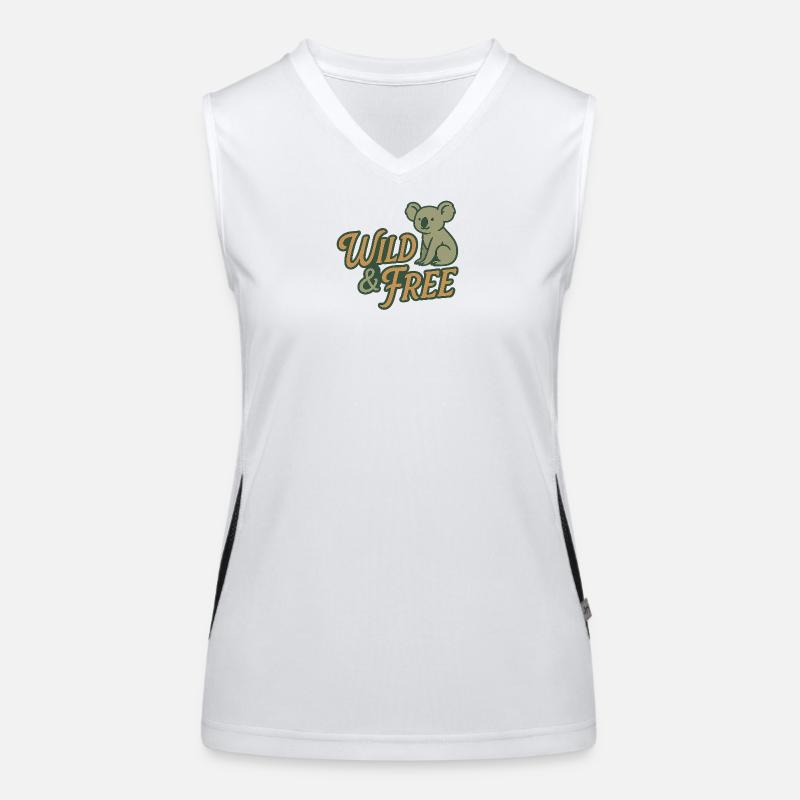 Wild & Free – Koala & Känguru Funktionelles Kontrast-Tank Top für Frauen