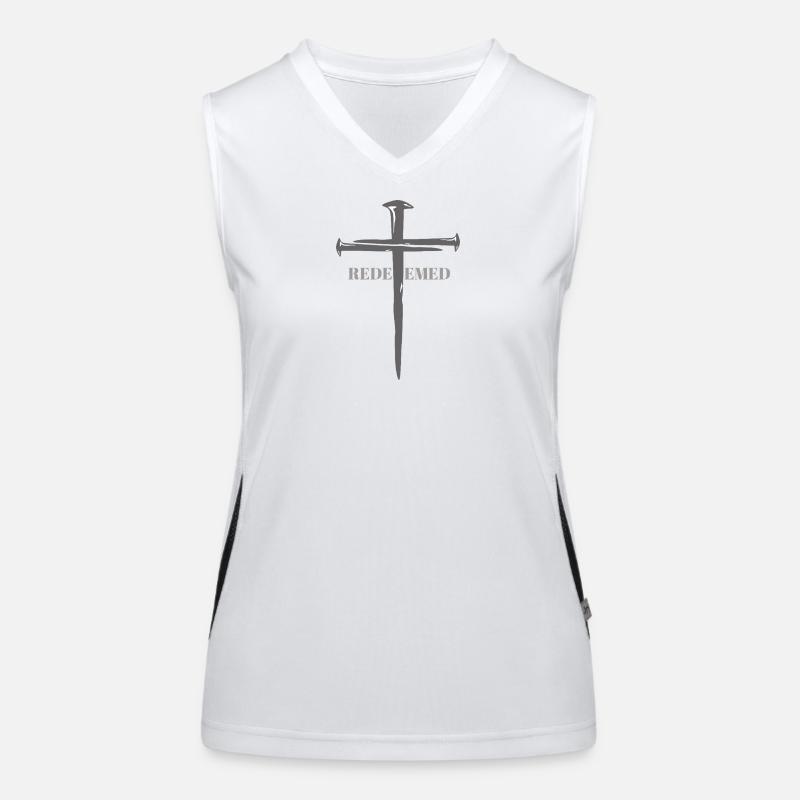 Redeemed Cross Emblem Women's Functional Contrast Tank Top