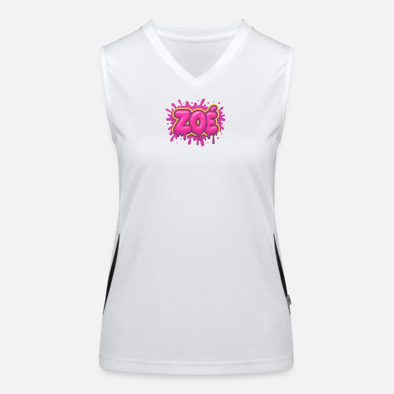 Graffiti Zoe Name Gift Ideal Printable Women's Functional Contrast Tank Top