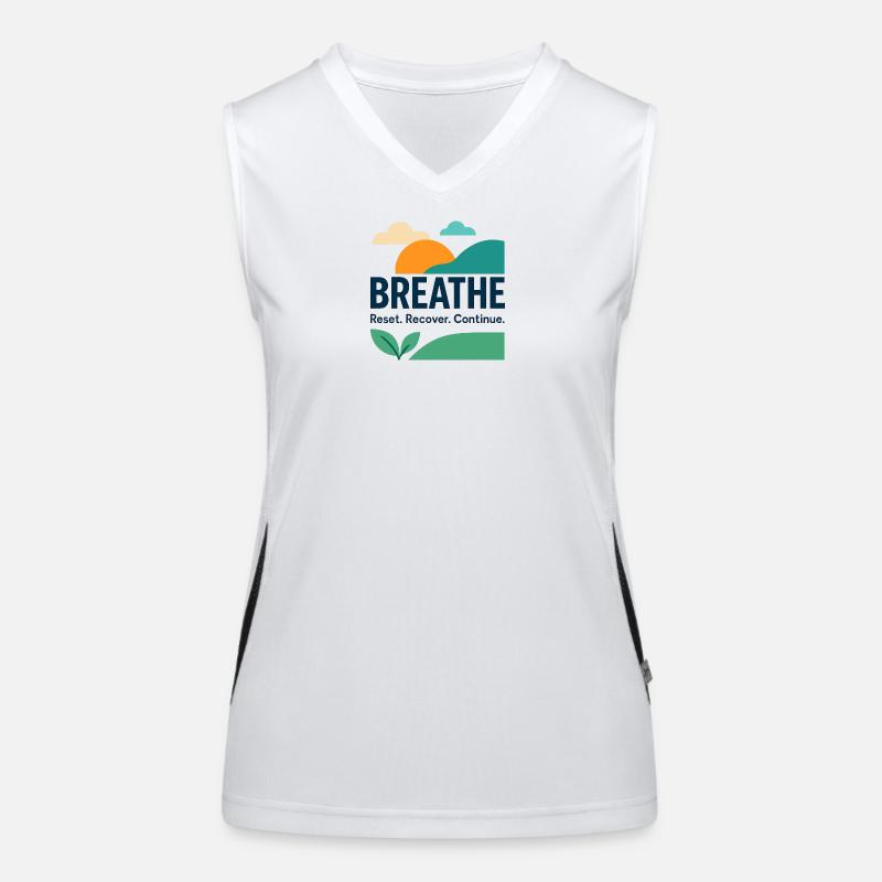 Stress Reset, Recover, Continue Funktionelles Kontrast-Tank Top für Frauen