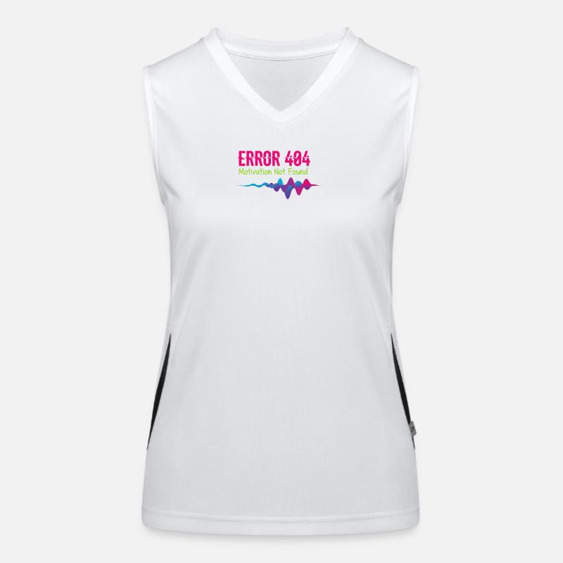 Error 404 Motivation Not Found - Women's Functional Contrast Tank Top - white/black