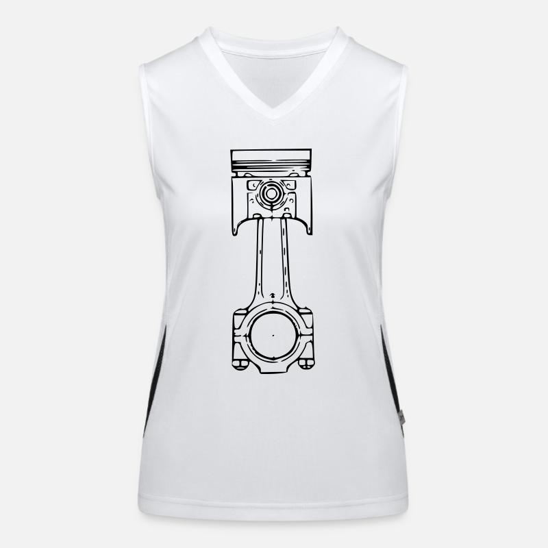 Kolben Funktionelles Kontrast-Tank Top für Frauen