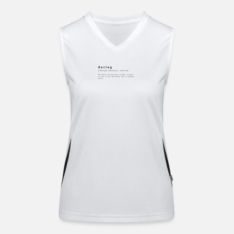 Humorvolle Definition von Dating Funktionelles Kontrast-Tank Top für Frauen