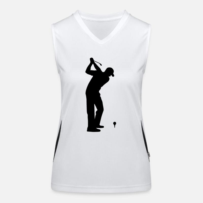 Golf Golfer Golfer Terrain de golf Débardeur respirant contrasté Femme