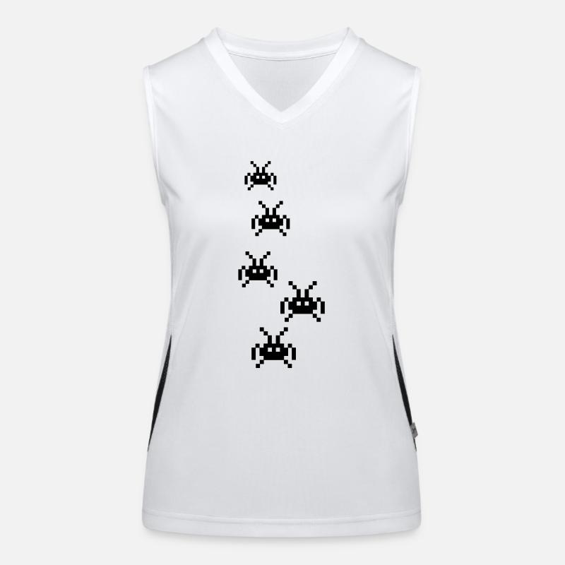 retro_computer_game_1__f1 Funktionelles Kontrast-Tank Top für Frauen