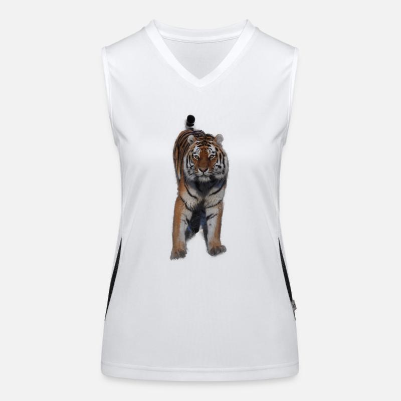 Tiger Funktionelles Kontrast-Tank Top für Frauen