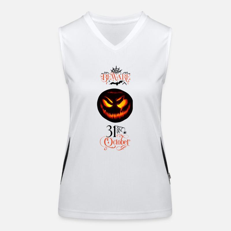 Beware Halloween Funktionelles Kontrast-Tank Top für Frauen