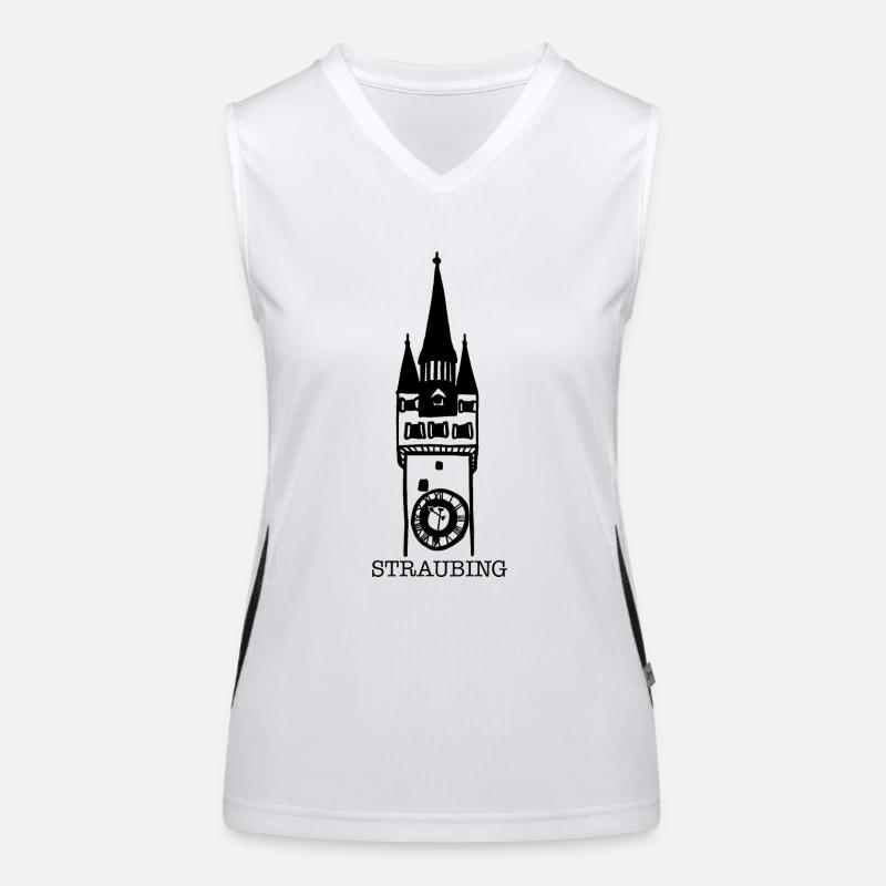 Stadtturm Straubing Funktionelles Kontrast-Tank Top für Frauen