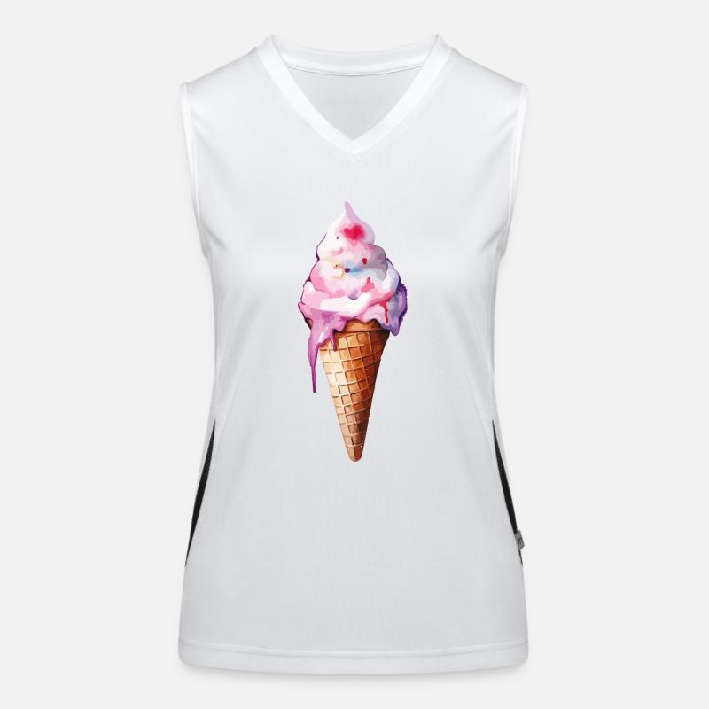Eiscreme Funktionelles Kontrast-Tank Top für Frauen