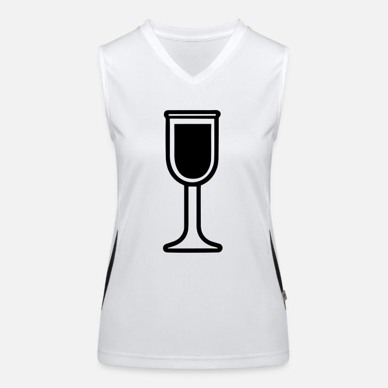 Bicchiere semplice Top sportivo da donna in contrasto cromatico