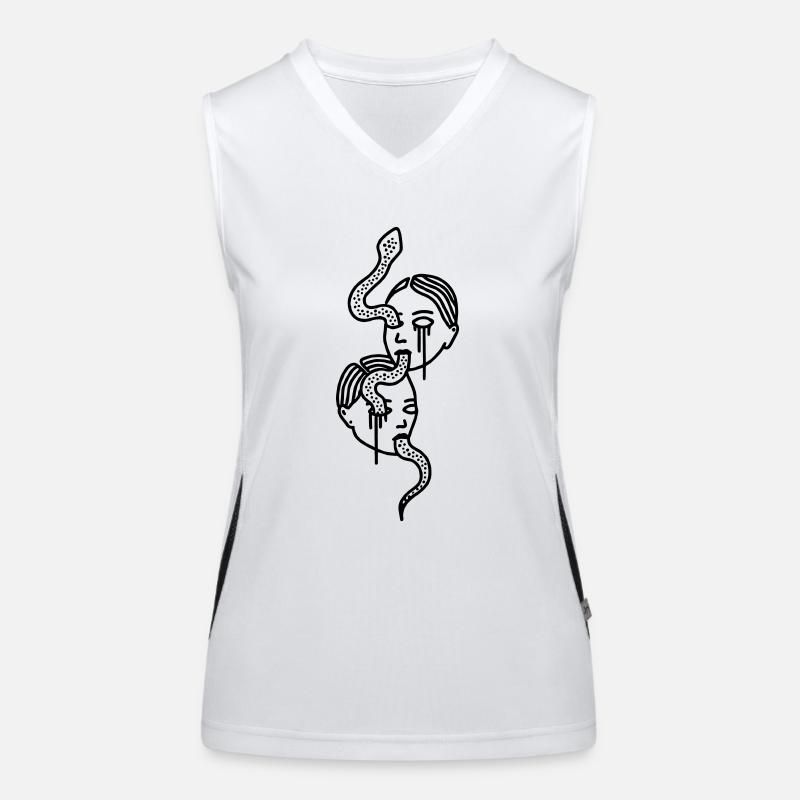 Rauchgesicht Funktionelles Kontrast-Tank Top für Frauen