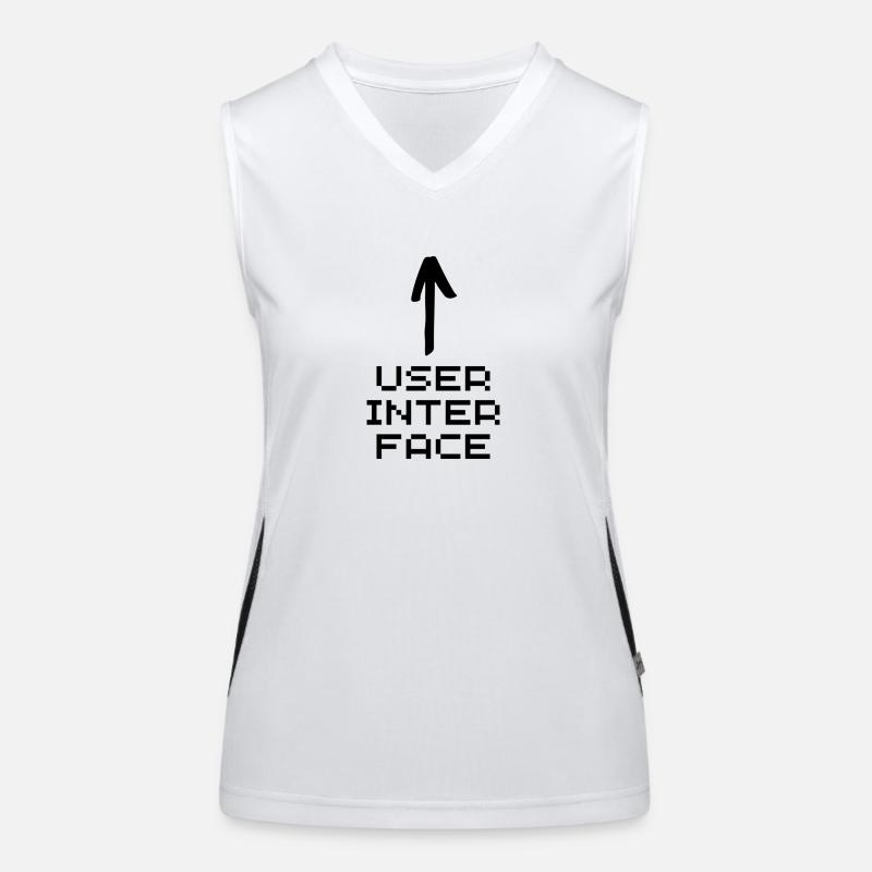 User interface black Women's Functional Contrast Tank Top