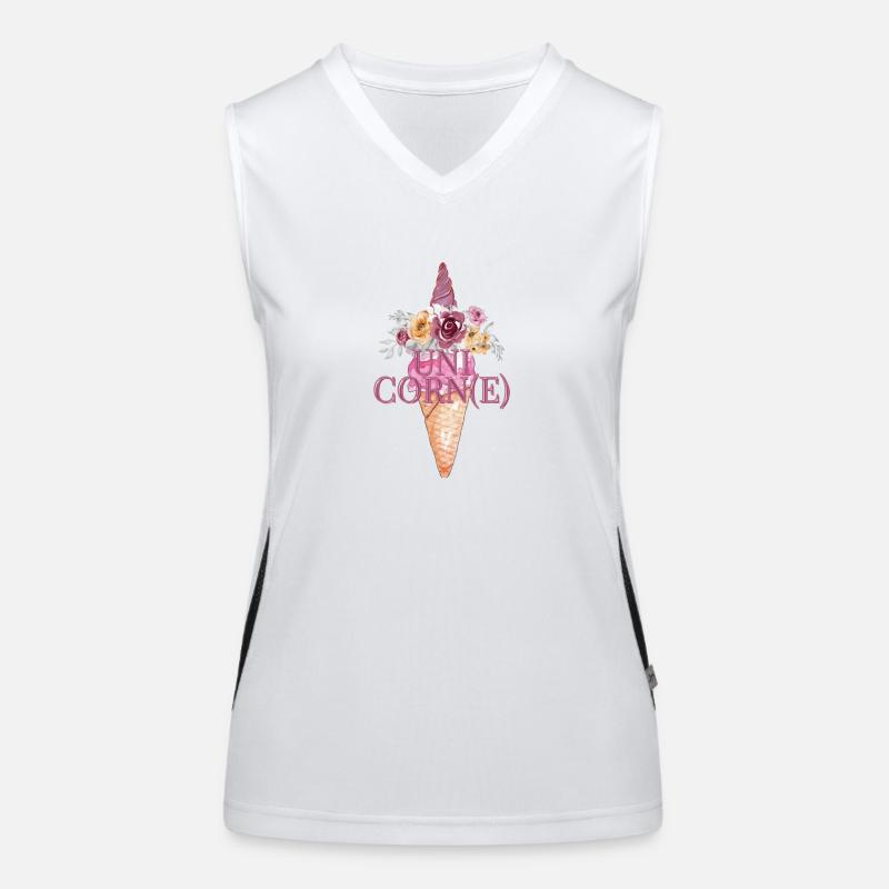 Cornet de crème glacée licorne unique Débardeur respirant contrasté Femme