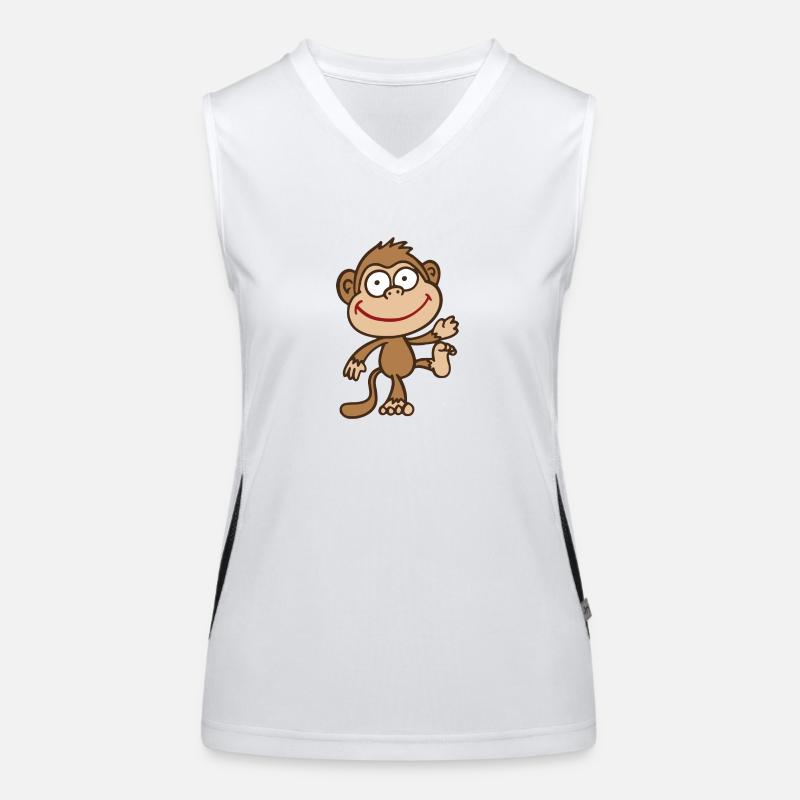 Affe Funktionelles Kontrast-Tank Top für Frauen