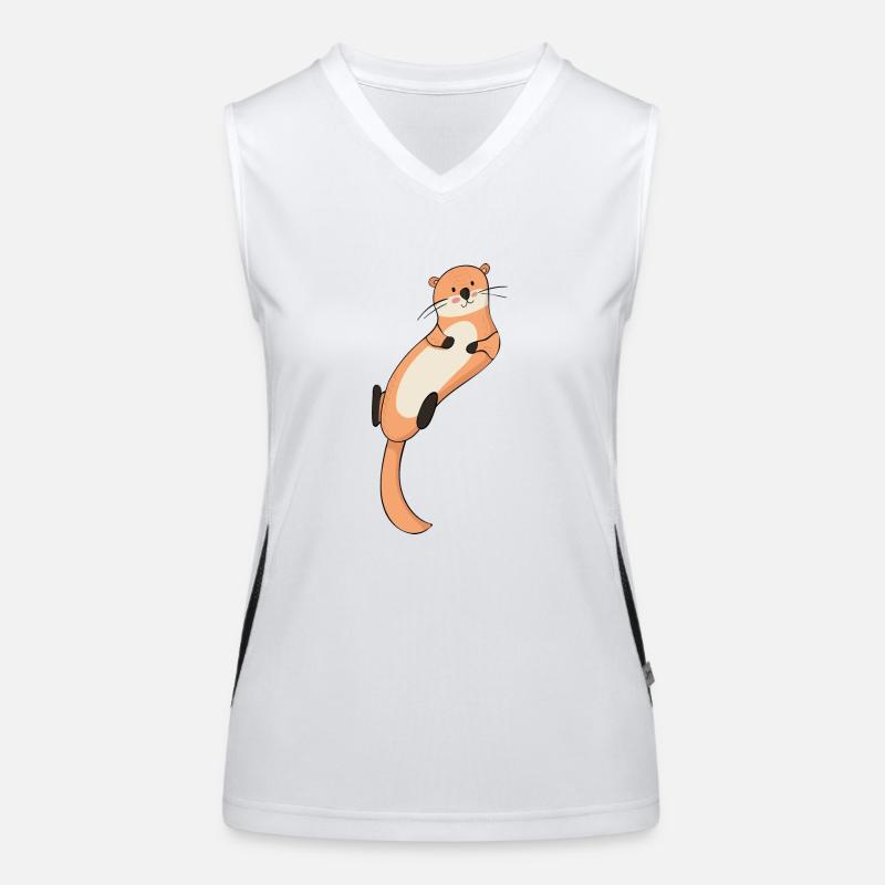 otter - Women's Functional Contrast Tank Top - white/black