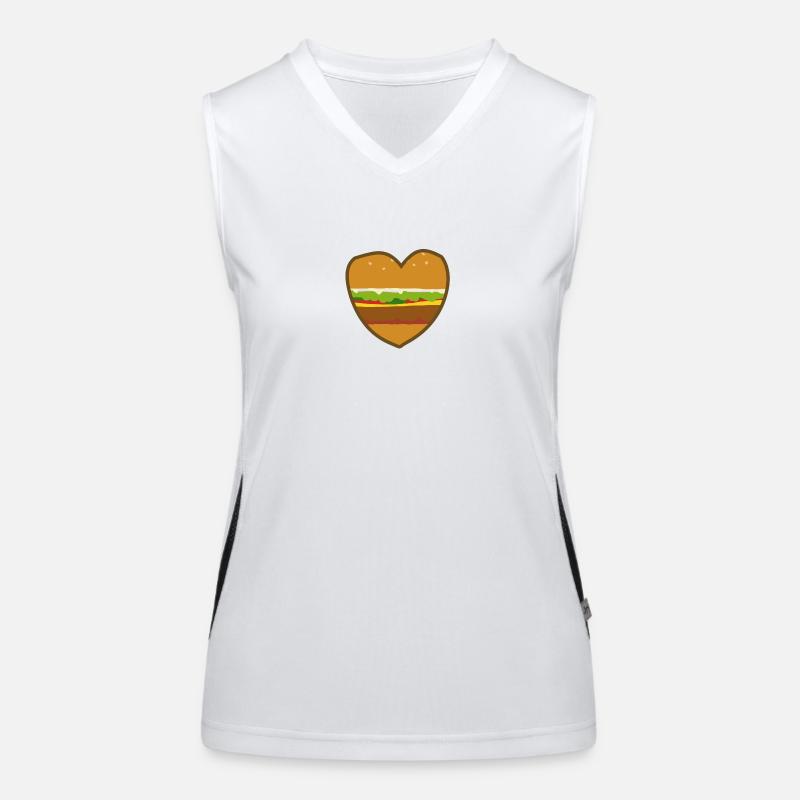 Burger Love Women's Functional Contrast Tank Top