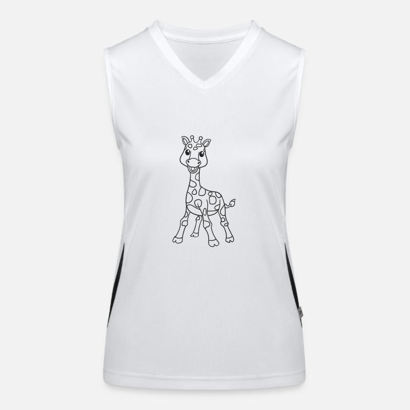 giraffe, giraffe, gift, gift idea Women's Functional Contrast Tank Top