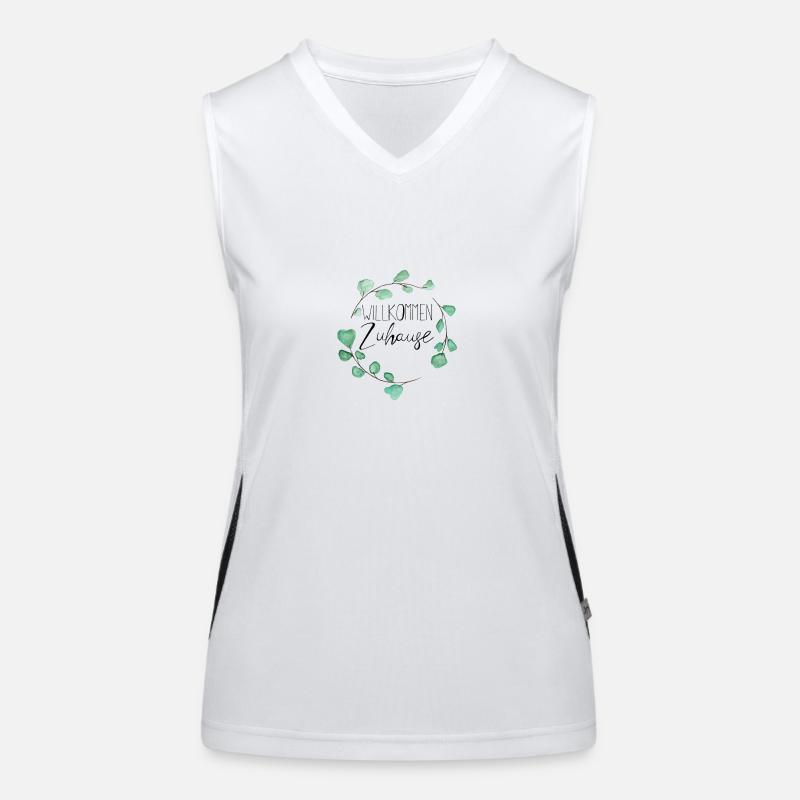 Willkommen zu Hause Funktionelles Kontrast-Tank Top für Frauen