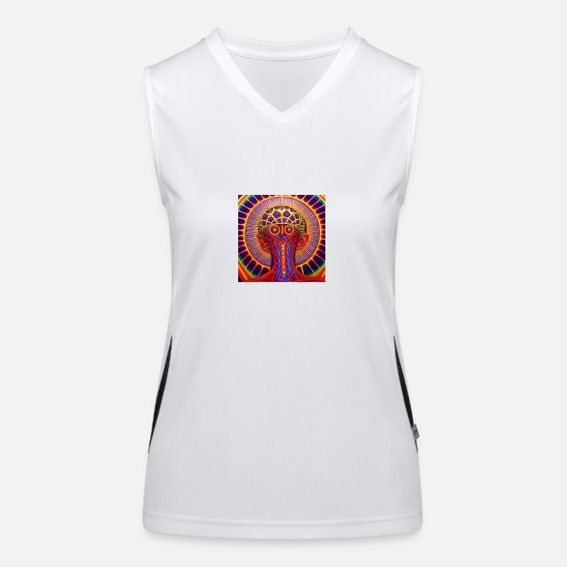 Abstrakte Kunst eines Kopfes 1 Funktionelles Kontrast-Tank Top für Frauen