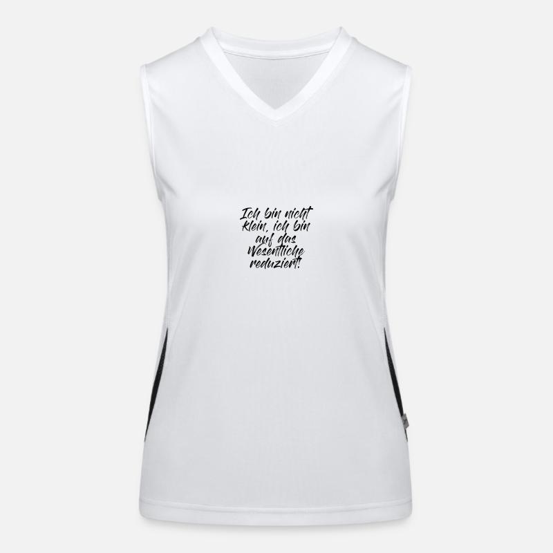 Ich bin nicht klein Funktionelles Kontrast-Tank Top für Frauen