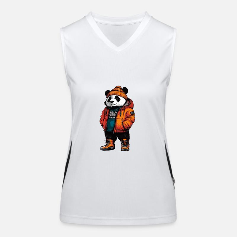 Panda Lustig Winter Funktionelles Kontrast-Tank Top für Frauen