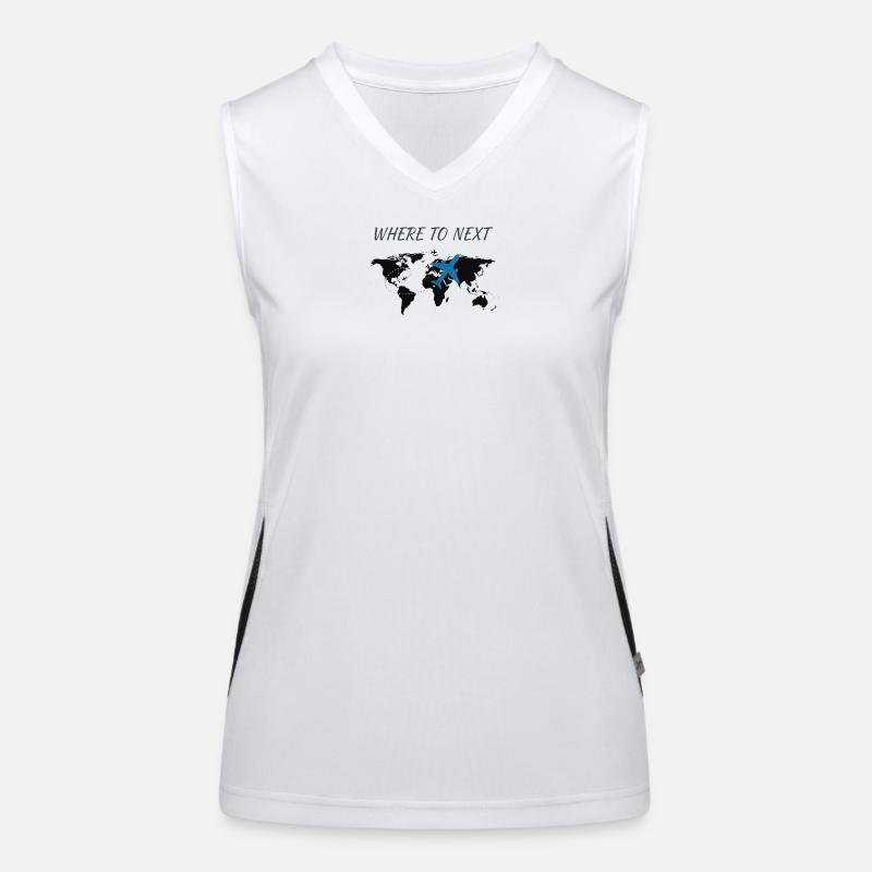 Where to Next Reiseabenteuer Funktionelles Kontrast-Tank Top für Frauen