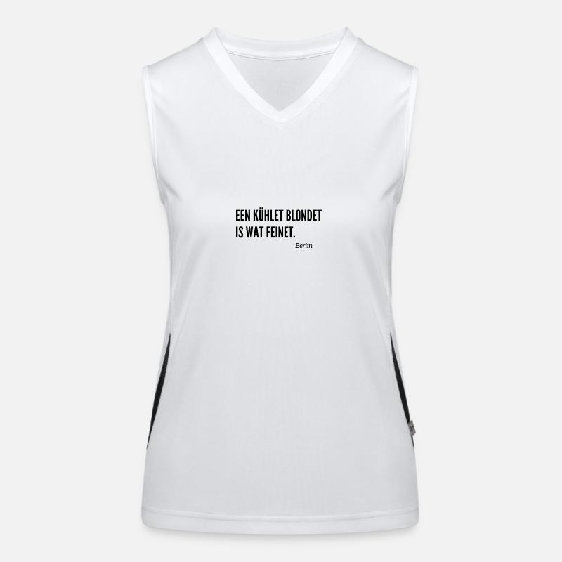 Berliner Schnauze Funktionelles Kontrast-Tank Top für Frauen