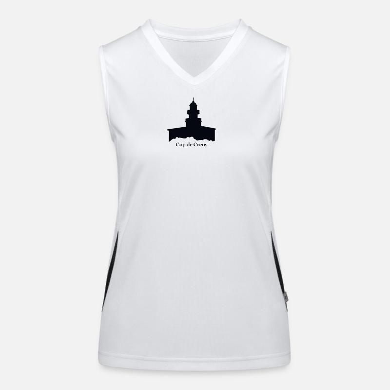 Cap de Creus - Women's Functional Contrast Tank Top - white/black