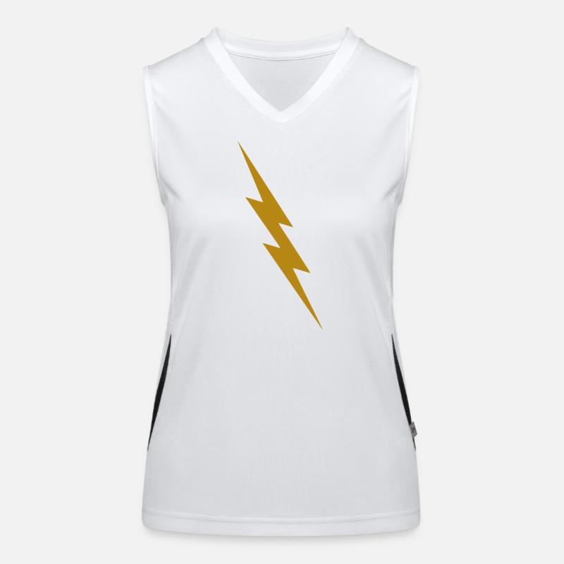 Golden Lightning Bolt Women's Functional Contrast Tank Top