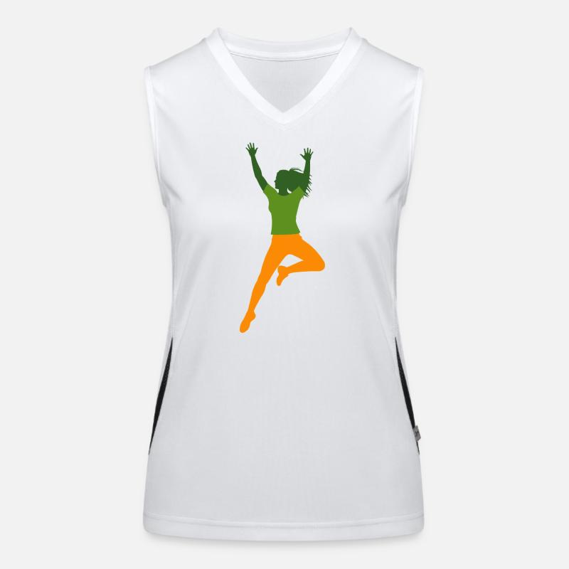 Vive sportive danseuse comme silhouette Débardeur respirant contrasté Femme