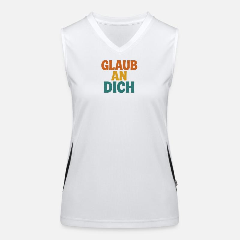 Glaub an Dich Funktionelles Kontrast-Tank Top für Frauen