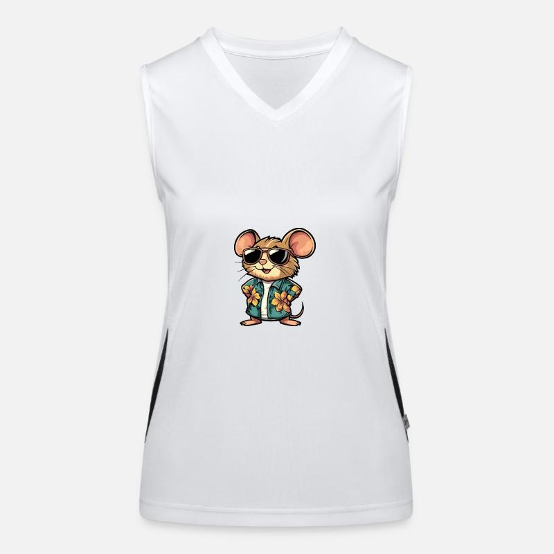 Maus Comic Urlaub Funktionelles Kontrast-Tank Top für Frauen